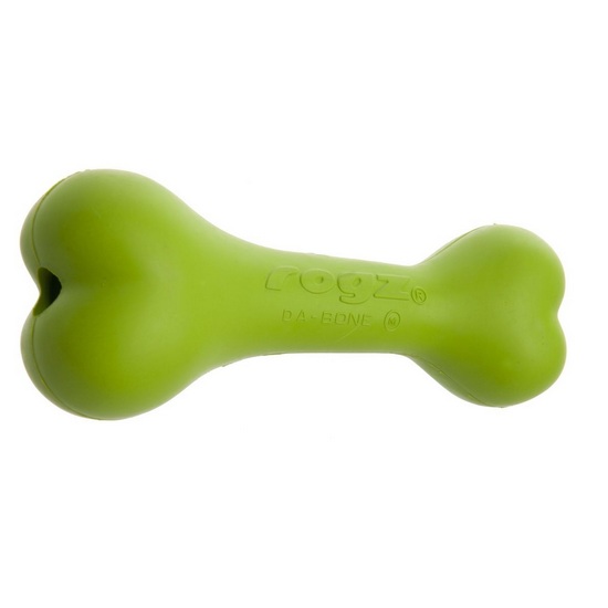 Image rogz Игрушка для собак &quot;Кость из литой резины большая&quot; Da Bone Rubber Chew Toy (Синий)