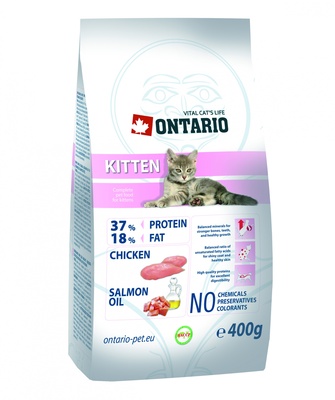 Image ontario Сухой корм для котят с курицей Kitten (0,4 кг)