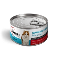 Image влажный корм для кошек Schesir Nature Tuna with Shrimps 0,85 кг