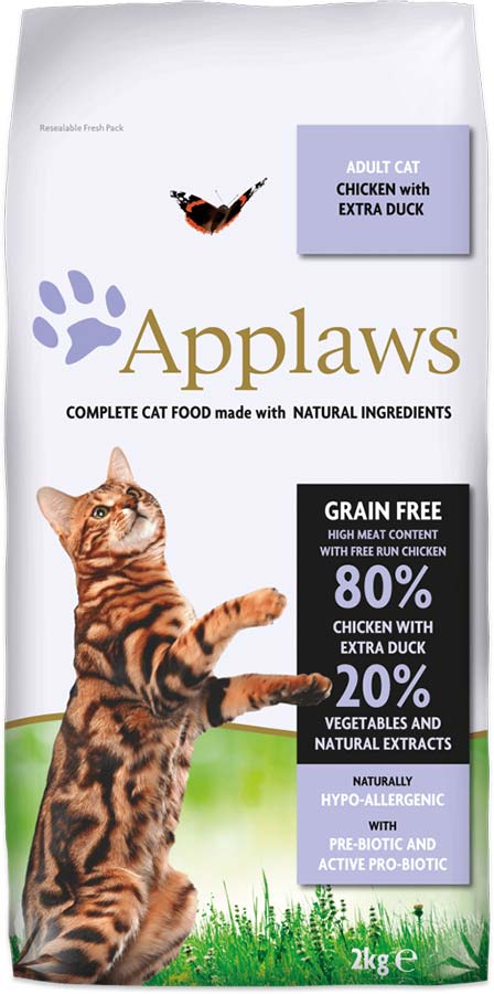 Image applaws Сухой беззерновой корм для кошек с курицей и уткой 80/20 Cat Chicken with Duck (7,5 кг)