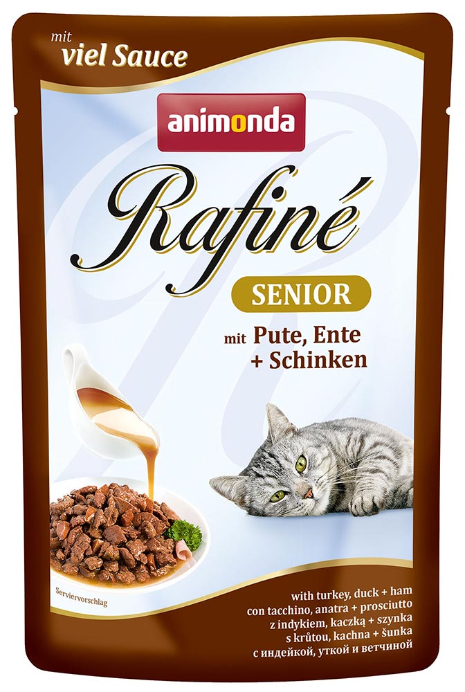 Image влажный корм для кошек Animonda Rafine Soupe Adult пауч коктейль из курицы утки и пасты 0,1 кг