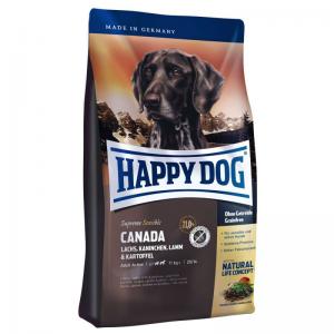 Image сухой корм Happy Dog Supreme Sensible Canada для взрослых собак с чувствительным пищеварением и аллергией с лососем, кроликом и ягненком - 1 кг