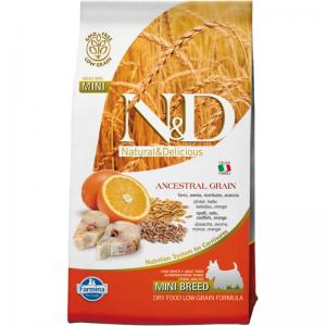 Image farmina N&D Low Grain Dog Codfish & Orange Adult Mini - 2,5 кг