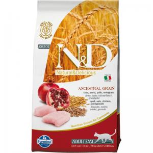 Image farmina N&D Low-Grain Feline Chicken & Pomegranate Adult - 5 кг