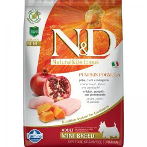 Image farmina N&D Dog GF Pumpkin chicken & pomegranate adult mini - 7 кг