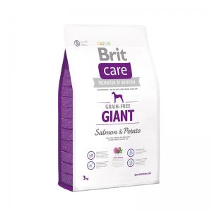 Image сухой корм Brit Care Grain-free Giant Breed Salmon & Potato для взрослых собак гигантских пород с лососем и картофелем - 3 кг