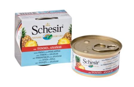 Image влажный корм для кошек Schesir Nature Tuna and Pineapple 0,075 кг