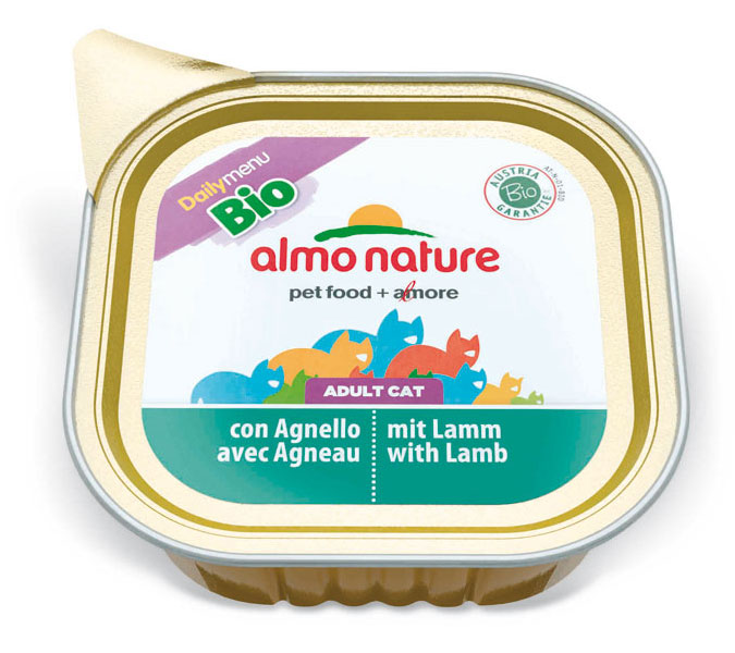 Image влажный корм для кошек Almo Nature Daily Menu Bio Lamb 0,1 кг