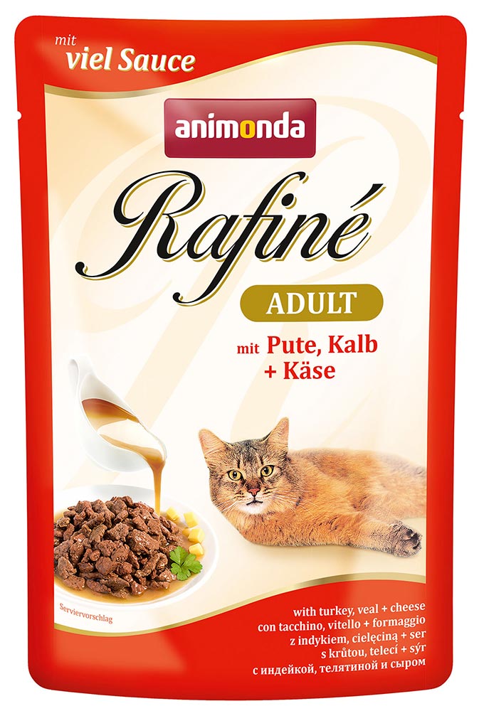 Image влажный корм для кошек Animonda Rafine Soupe Adult пауч коктейль из индейки телятины и сыра 0,1 кг