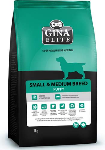 Image gina ELITE Сухой корм для щенков мелких и средних пород с цыпленком Small&Medium Breed Puppy (3 кг)