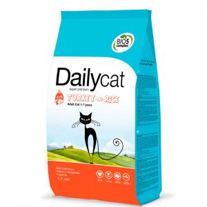 Image сухой корм DailyCat Adult Turkey & Rice для взрослых кошек с индейкой и рисом - 1.5 кг