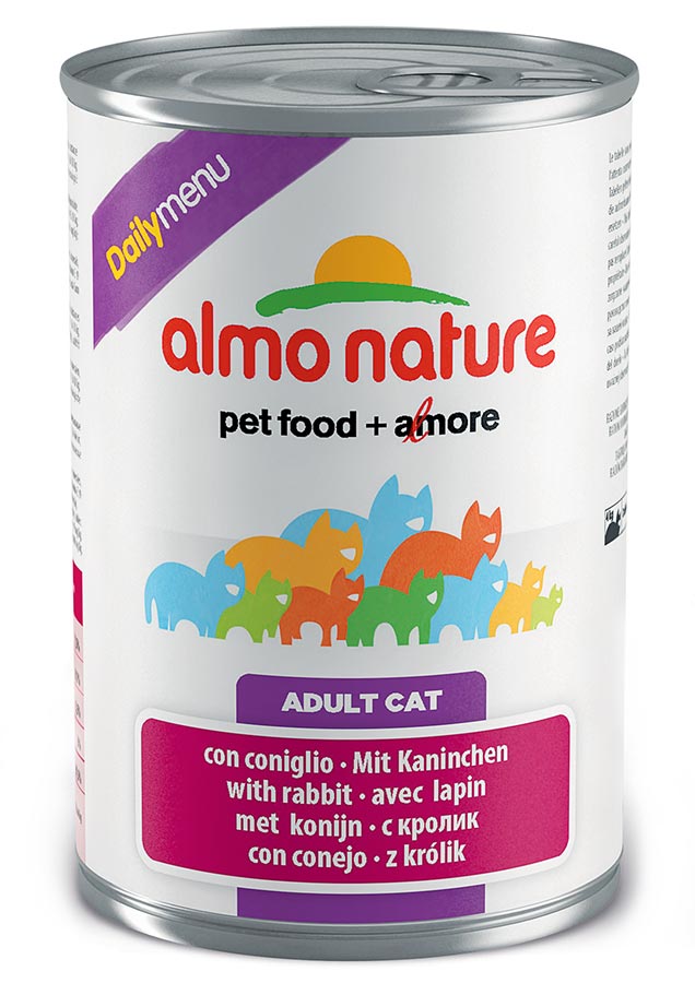 Image влажный корм для кошек Almo Nature Daily Menu Adult Cat with Rabbit 0,4 кг