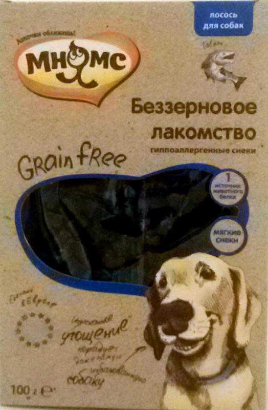 Image мнямс Лакомство для собак беззерновое лакомство Grain Free с лососем (100 г)