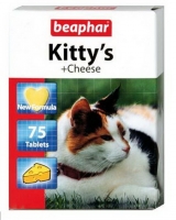 Image beaphar «Kitty’s and Cheese» витаминизированное лакомство со вкусом сыра для кошек 180 таб. арт. 273.1.005а