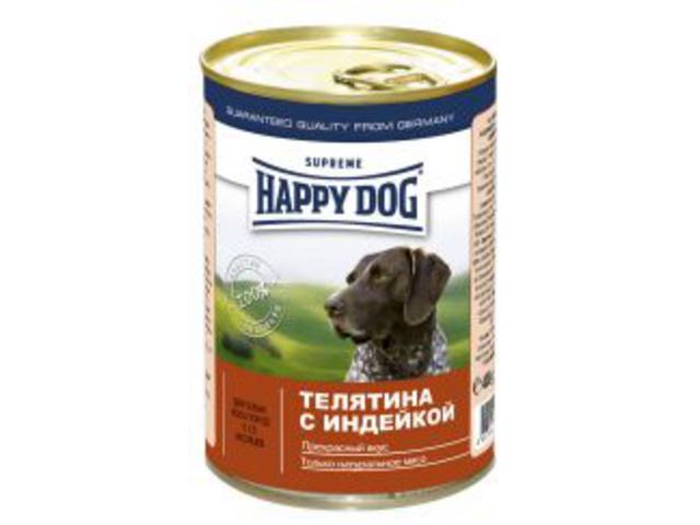 Image влажный корм для собак Happy Dog телятина с индейкой 0,4 кг