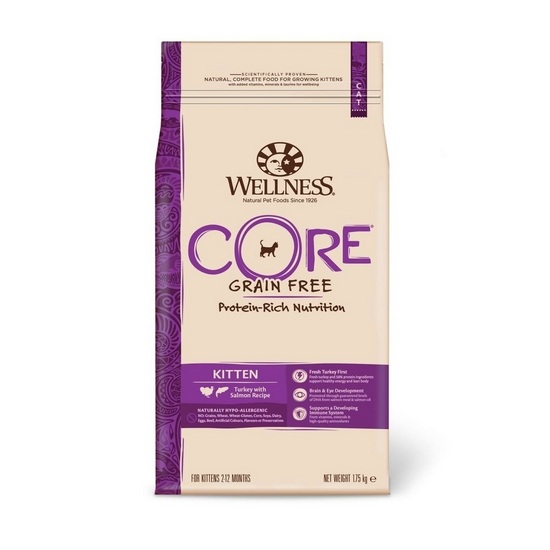 Image wellness Core Сухой беззерновой корм для котят с индейкой и лососем Kitten (1,75 кг)