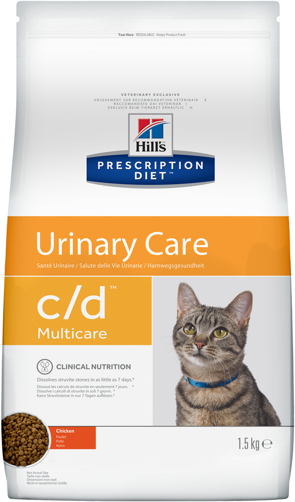 Image сухой корм Hills Prescription Diet c/d Feline Multicare with Chicken диета для кошек 1,5 кг