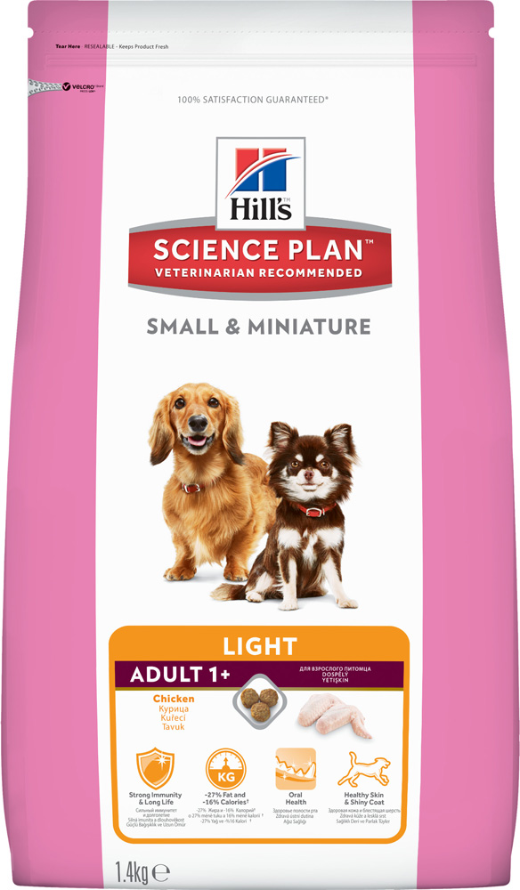 Image сухой корм для собак Hills Science Plan Adult Light Small & Miniature Chicken&Turkey 1,4 кг