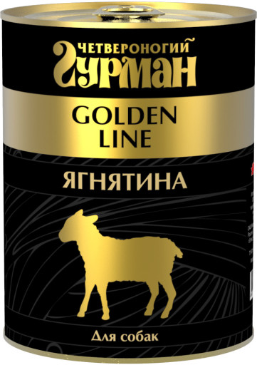 Image влажный корм для кошек Четвероногий Гурман Golden line Говядина натуральная 0,1 кг