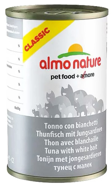 Image влажный корм для кошек Almo Nature Classic Adult Cat with Tuna and White Bait 0,14 кг