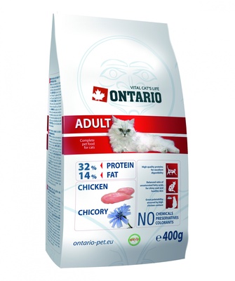 Image ontario Сухой корм для взрослых кошек с курицей Adult (0,4 кг)