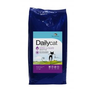 Image dailyCat Adult Exi Care Fish and Rice сухой корм для взрослых привередливых кошек с сельдью, лососем и рисом 3 кг