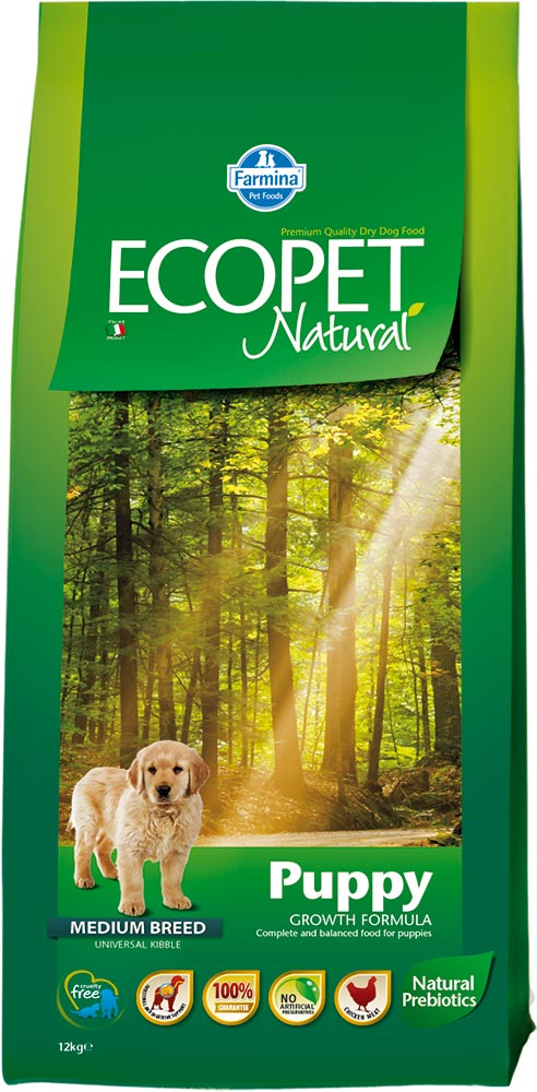 Image сухой корм для собак Farmina Ecopet Natural Puppy Medium 12 кг