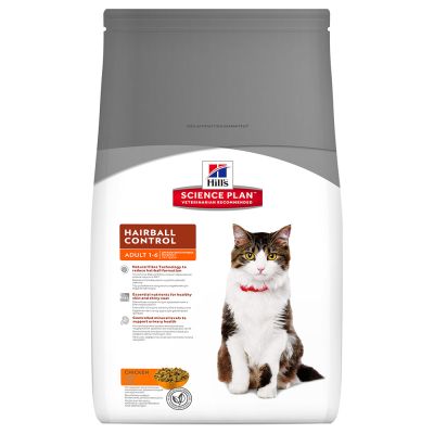 Image hill's Science Plan Сухой корм для кошек для вывода шерсти с индейкой и курицей Adult Hairball Control Chicken (0,3 кг)