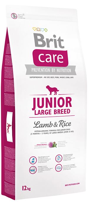 Image сухой корм для собак Brit Care Junior Large Breed Lamb&Rice 18 кг