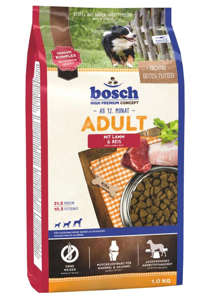 Image сухой корм для собак Bosch Adult Lamb & Rice 1 кг