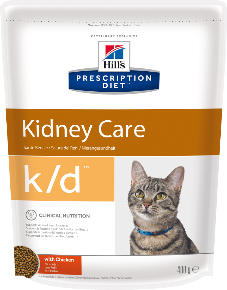 Image сухой корм Hills Prescription Diet k/d Feline Kidney Care диета для кошек 0,4 кг