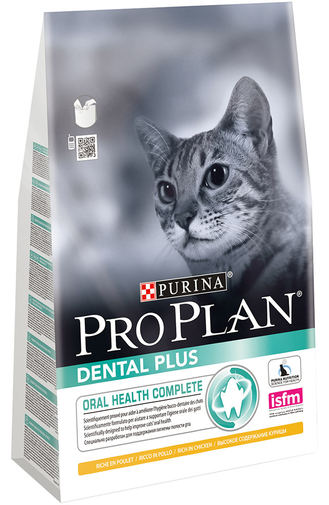 Image сухой корм для кошек Purina Pro Plan Dental plus Feline Chicken 3 кг