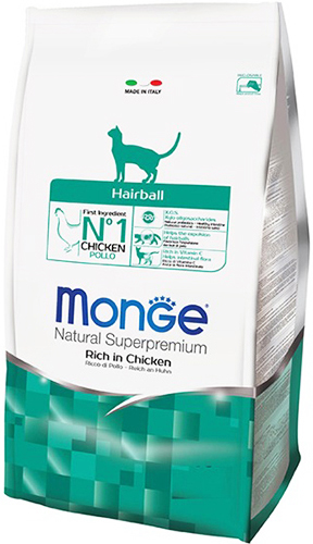 Image сухой корм для кошек Monge Hairball 1,5 кг