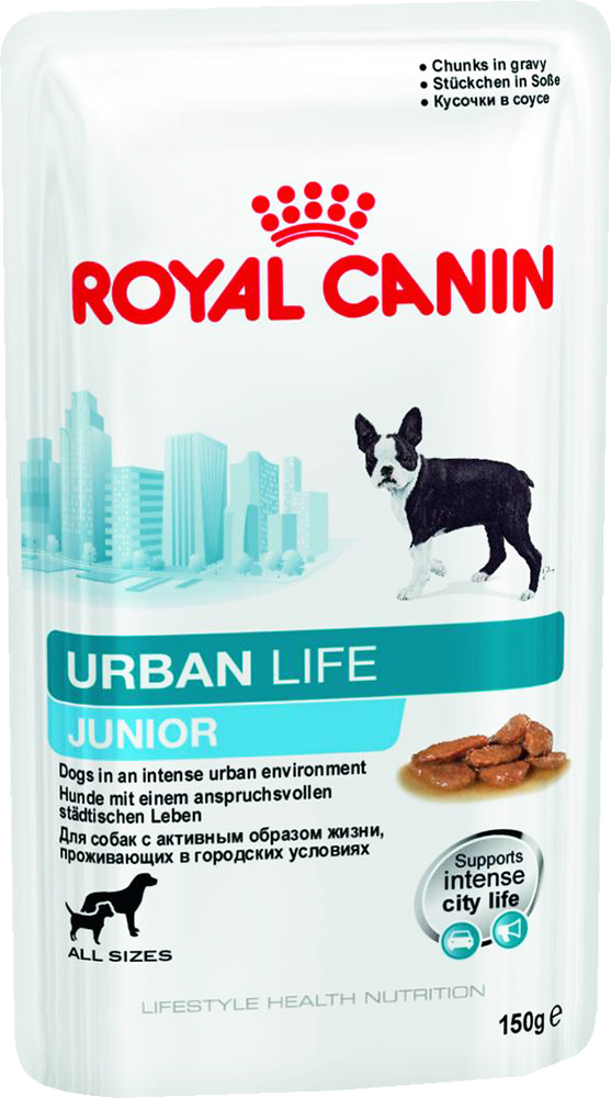 Image влажный корм для собак Royal Canin Urban Life Junior пауч 0,15 кг