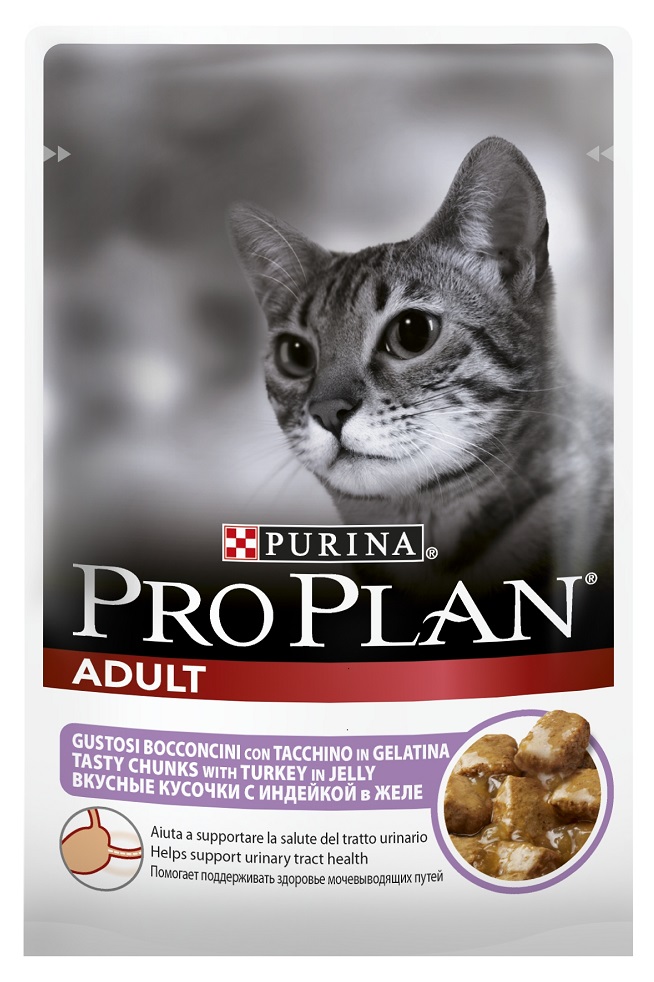 Image влажный корм для кошек Purina Pro Plan Adult Feline with Turkey pouch 0,085 кг