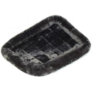 Image midWest лежанка Pet Bed меховая 56х33 см серая