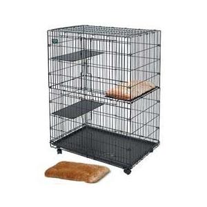 Image midWest лежанка Plush Cat Bed плюшевая 25х50 см в клетку Cat Cage