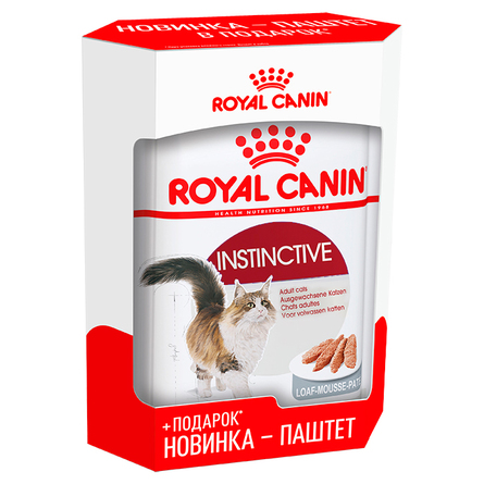 Image набор Royal Canin Instinсtive Кусочки мяса в желе для взрослых кошек + паштет для взрослых кошек (425 гр), 425 гр