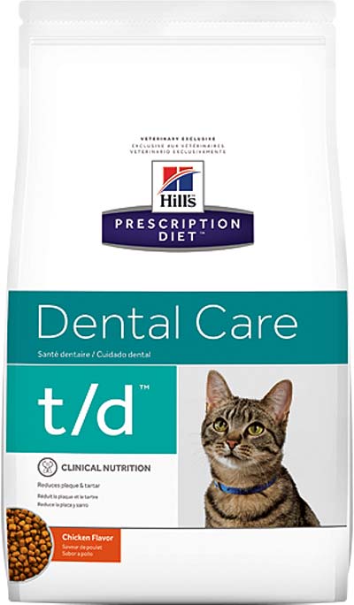 Image hill's Prescription Diet Сухой корм для кошек для поддержания гигиены полости рта Feline t/d Dental Care (1.5 кг)