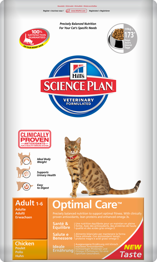 Image сухой корм для кошек Hills Science Plan Optimal Care Adult Chicken 15 кг