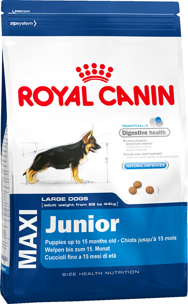 Image сухой корм для собак Royal Canin Maxi Junior 3+1кг корма в подарок, 4 кг