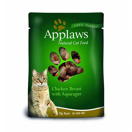 Image applaws Паучи для кошек с курицей и спаржей Cat Chicken&Asparagus Pouch (70 г)