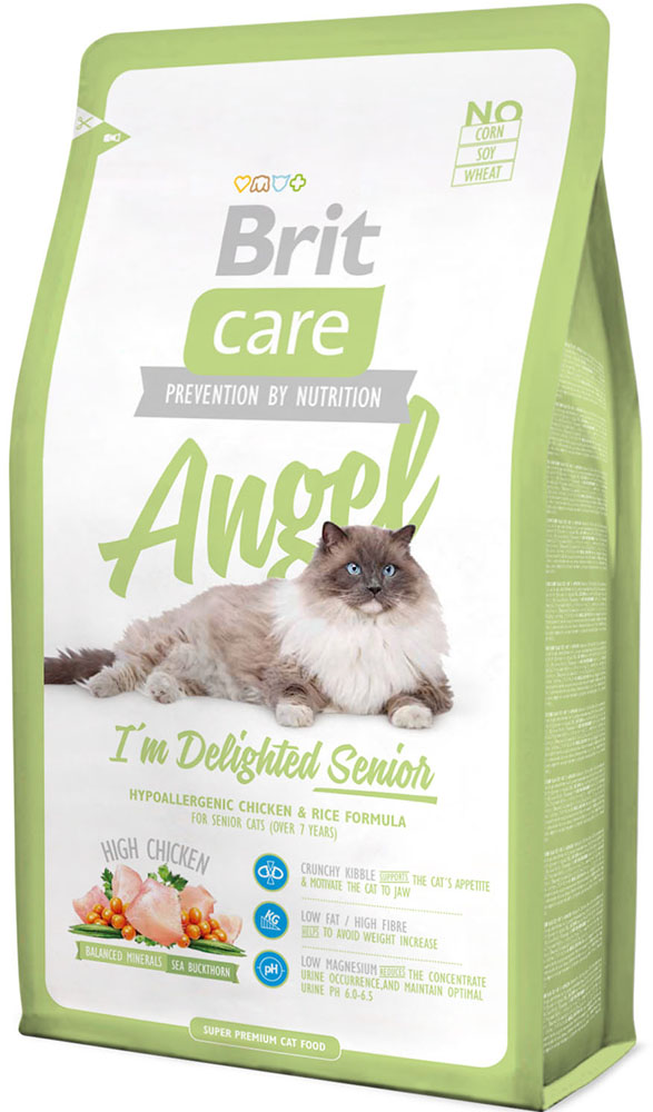 Image сухой корм для кошек Brit Care Cat Angel Delighted Senior 0,4 кг