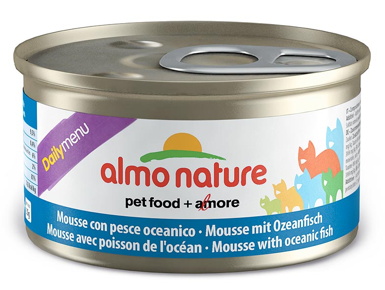 Image влажный корм для кошек Almo Nature Daily Menu Adult Cat Mousse with Oceanic fish 0,085 кг