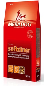 Image meradog PREMIUM Корм для взрослых собак с повышенным уровнем активности (суп) Mix-Menu Softdiner (12,5 кг)