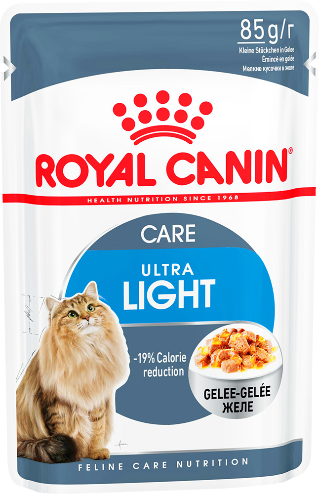 Image влажный корм для кошек Royal Canin Ultra Light Jelly 0,085 кг