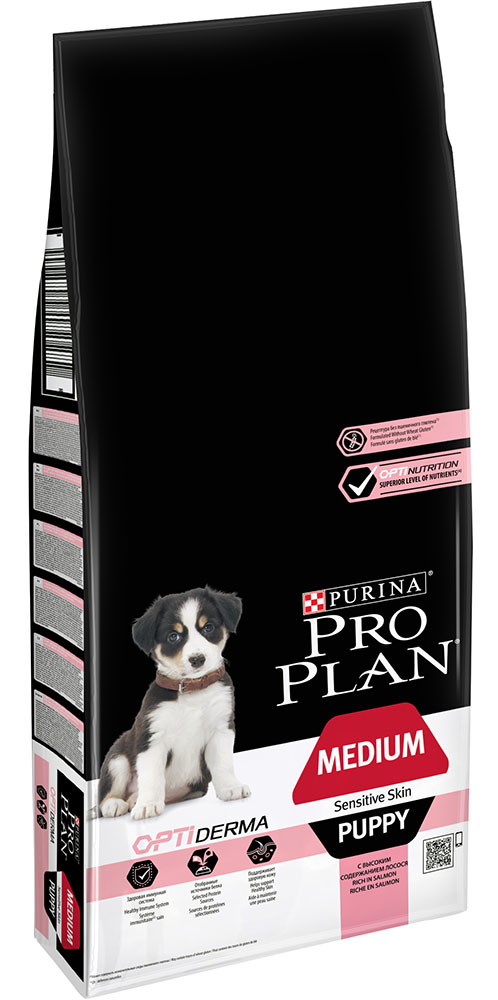 Image сухой корм для собак Purina Pro Plan Medium Puppy Sensitive Skin 12 кг