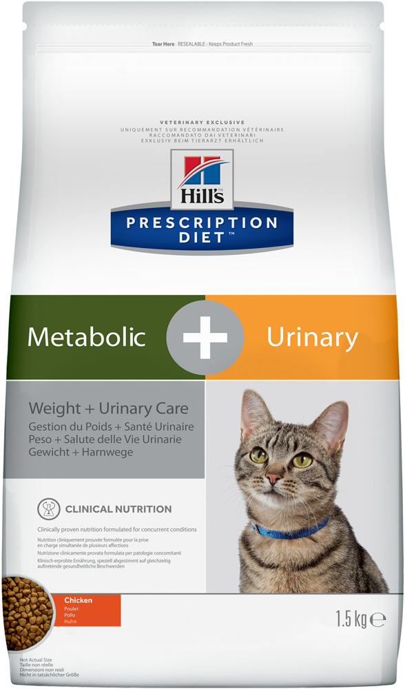 Image сухой корм Hills Prescription Diet w/d Feline Low Fat Diabetes Colitis диета для кошек 1,5 кг