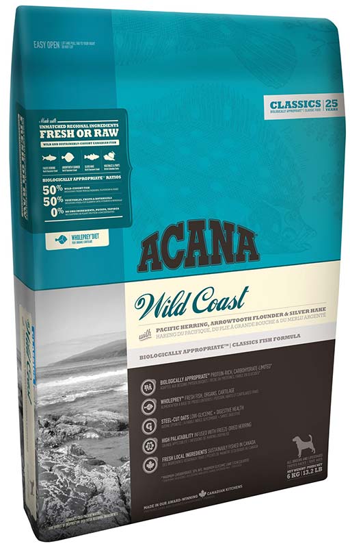 Image acana Сухой корм для собак всех пород и возрастов с рыбой Wild Coast Classic (17 кг)