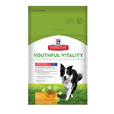 Image hill's Science Plan Сухой корм для пожилых собак средних пород с курицей Mature Adult 7+ Youthful Vitality Chiken (0,75 кг)